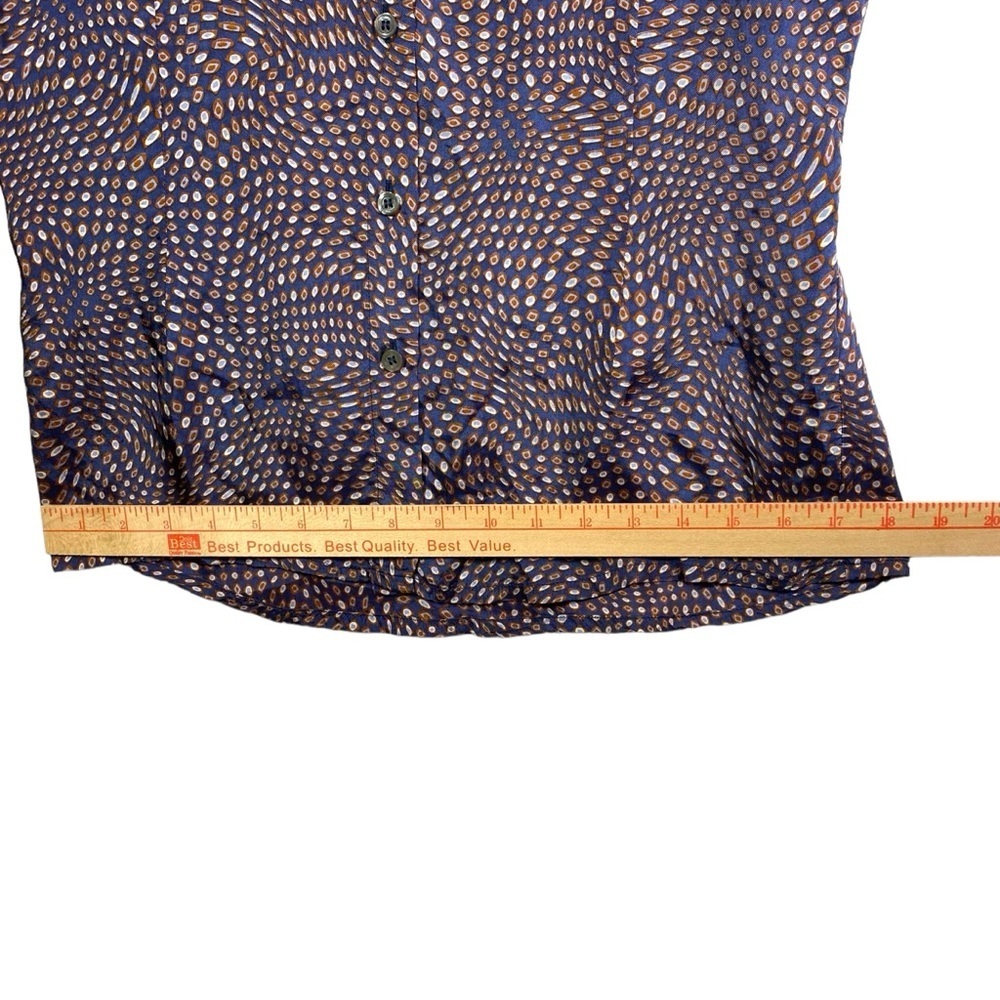 Vintage Isabel Marant Blouse Women Sz 1 US 4 Long Sleeve Abstract Print Button - Picture 12 of 16